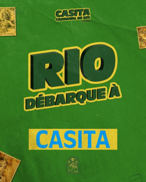 🌞💚 CASITA CLOSING – DIRECTION RIO 💛🌞
On commence par un echauffement au Castellane avec grand tournoi de beer pong🍻

Pour sa toute dernière nuit, Casita change de continent…
Cap sur le Brésil 🇧🇷

Pas besoin de billet d’avion… Le Carnaval de Rio investit Casita le temps d’une nuit exceptionnelle ! 💛💚
😎 performers & show
🪶 plumes & paillettes
🔥 énergie brûlante et ambiance solaire
Tu te croirais dans les rues de Rio, une caïpirinha à la main, porté par la vibe brésilienne ! 🌴

Ce closing ne sera pas juste une soirée.
Ce sera un voyage. ✈️

🎟️ Ton ticket comprend :
✔️ L’entrée à Casita
✔️ Des tarifs préférentiels au Castellane 
✔️ Des tarifs préférentiels à la Casita
✔️ Les navettes aller-retour gratuites

🚌 Gare st Roch ( pont de sète ) -> CASITA 
23h30
00h00
01h00

🚌 CASITA -> Gare St Roch ( pont de sète ) 
03h30
04h30
05h30

PRENDS TA PLACE DIRECTION CASITA DE JANEIRO ✨🇧🇷

🎫 Récupère ta place directement auprès de ton BDE sur ton campus
ou directement au Castellane de 21h30 à 23h ou devant la Casita entre 00h et 01h

Lien en bio

#montpellier #soireemontpellier #bde #soirée #montpellierlife