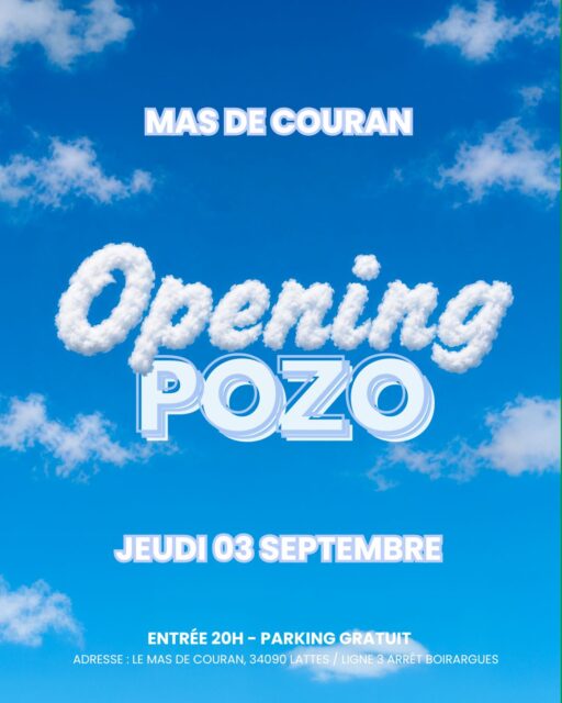 L’OPENING POZO est lancée ! C’est déjà le retour de la POZO, on espère que vous êtes reposés et prêts à revenir en forme pour la rentrée et surtout pour la première pozo de l’année ! Il est temps de reprendre les bonnes habitudes !
Alors, on vous a manqué ? 🔥
🗓️ Jeudi 03 Septembre
📍 Mas de Couran, 34970, Lattes
🕗 20h00 - 02h00
🎧Thomas Cé
🚌 Navettes allers-retours gratuites
Lien de la billetterie en bio !🔗
#Montpellier #SoireeMontpellier #NightLife #SoireeEtudiante #MontpellierByNight